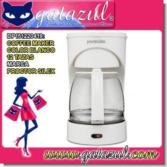 Lee el articulo completo COFFEE MAKER COLOR BLANCO DE 12 TAZAS MARCA PROCTOR SILEX