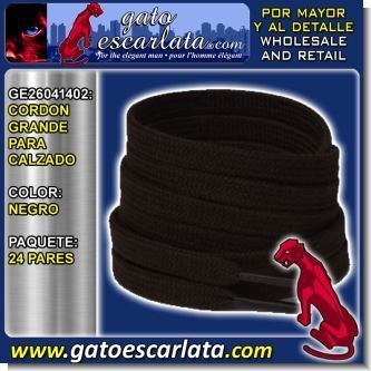 Lee el articulo completo CORDON GRANDE PARA CALZADO COLOR NEGRO - PAQUETE CON 24 PARES