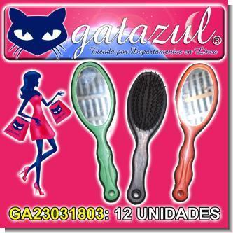 Lee el articulo completo CEPILLO PLASTICO OVALADO CON ESPEJO PARA CABELLO - 12 UNIDADES