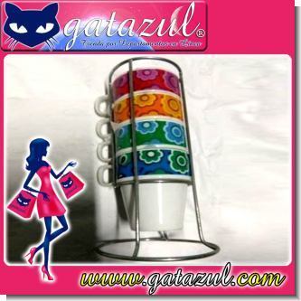 Read full article SHELF WITH 4 PORCELAIN CUPS