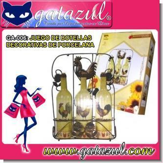 Lee el articulo completo JUEGO DE BOTELLAS DECORATIVAS DE PORCELANA