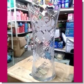 Read full article TRANSPARENT GLASS VASE 35 CMS HIGH
