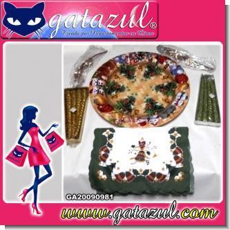 Lee el articulo completo COMBO NAVIDAD CON PLATO GRANDE, 5 MANTELES Y CANDELAS