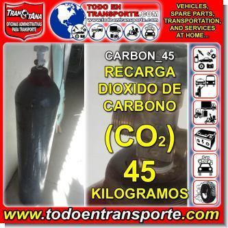 Lee el articulo completo RECARGA DE CILINDRO DE GAS DIOXIDO DE CARBONO (CO2)- 45 KILOS